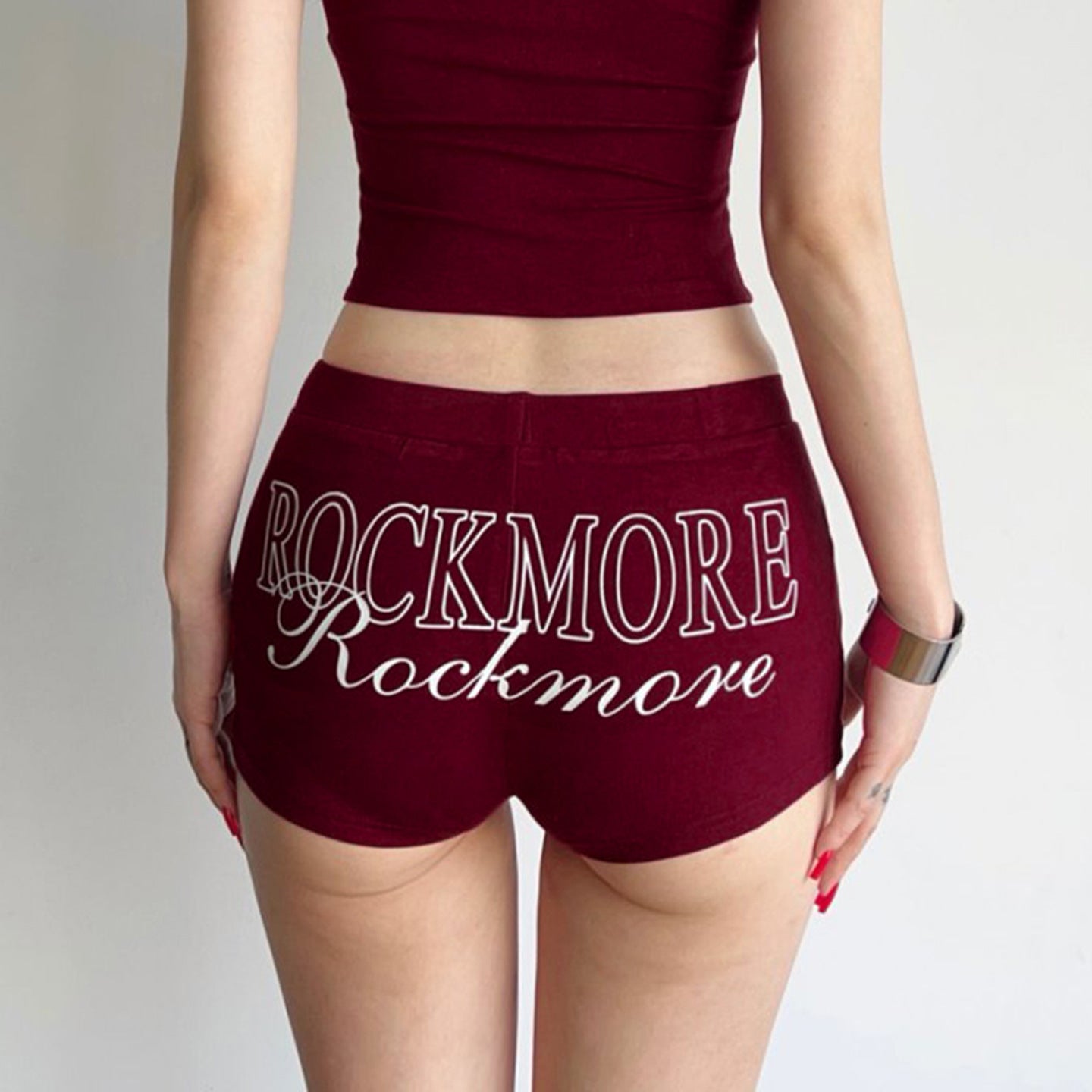 Letter printed fitness yoga shorts
